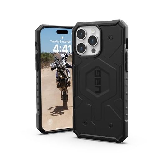 URBAN ARMOR GEAR UAG Case [Updated Version] Compatible with iPhone 15 Pro Max Case 6.7" Pathfinder Black Built-in Magnet Compatible with MagSafe Charging Rugged Military Grade Protective Cover