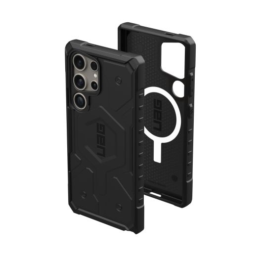 URBAN ARMOR GEAR UAG Designed for Samsung Galaxy S24 Ultra Case 6.8" Pathfinder Black, Magnetic Charging Rugged Military Drop-Proof Impact Resistant Non-Slip Protective Cover