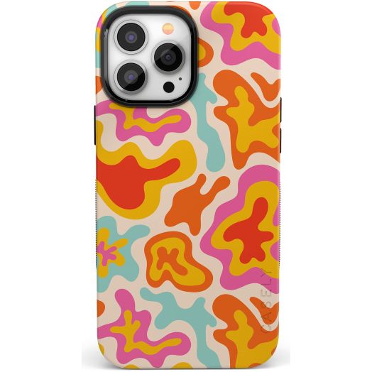 Casely iPhone 13 Pro Case | Compatible with MagSafe | Tropical Color Splash | Abstract Retro Girly Case