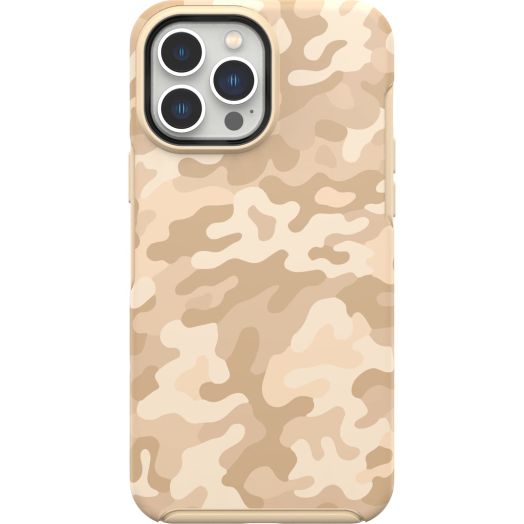 OtterBox iPhone 13 Pro Max and iPhone 12 Pro Max Symmetry Series+ Case - SANDSTORM CAMO, ultra-sleek, snaps to MagSafe, raised edges protect camera & screen