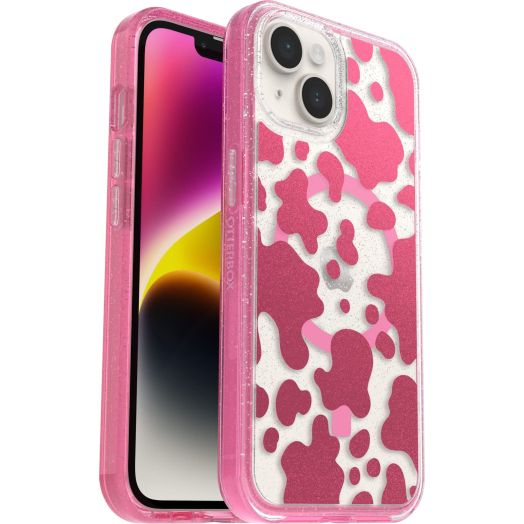 OtterBox Symmetry+ Clear Case for iPhone 14/iPhone 13 for MagSafe, Shockproof, Drop proof, Protective Thin Case, 3X Tested to Military Standard, DISCO COWGIRL