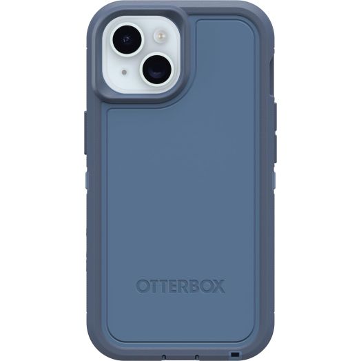 OtterBox iPhone 15, iPhone 14, and iPhone 13 Defender Series XT Case - BABY BLUE JEANS (Blue), Screenless, Rugged, Snaps to MagSafe, lanyard Attachment