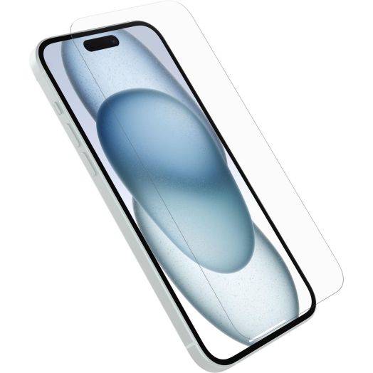 OtterBox iPhone 15 Plus Glass Screen Protector, scratch protection, flawless clarity, fingerprint resistant