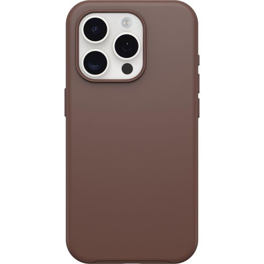 OtterBox iPhone 15 Pro (Only) Symmetry Series Case - CHOCOLATE BAR (Brown), snaps to MagSafe, ultra-sleek, raised edges protect camera & screen