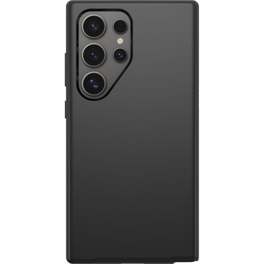 OtterBox Samsung Galaxy S24 Ultra Symmetry Series Case - BLACK, ultra-sleek, wireless charging compatible, raised edges protect camera & screen