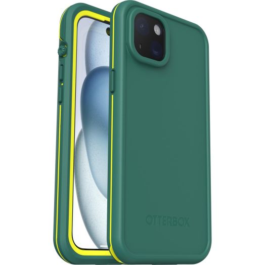 OtterBox iPhone 15 Plus (Only) FRE Series Waterproof Case with MagSafe (Designed by LifeProof) - PINE (Green), waterproof, 60% recycled plastic, sleek and stylish