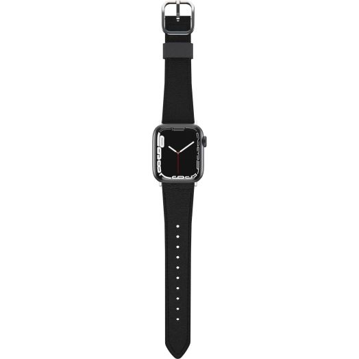 OtterBox Symmetry Cactus Leather Watch Band for Apple Watch Series 7/8/9 38/40/41mm Noir ASH (Black)