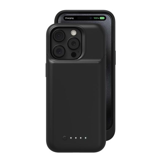 mophie Juice Pack iPhone 15 Pro Battery Case - Legendary Power & Protection - Up to 50% Extra Battery, 6ft Drop Safety, Eco-Friendly Design, Black