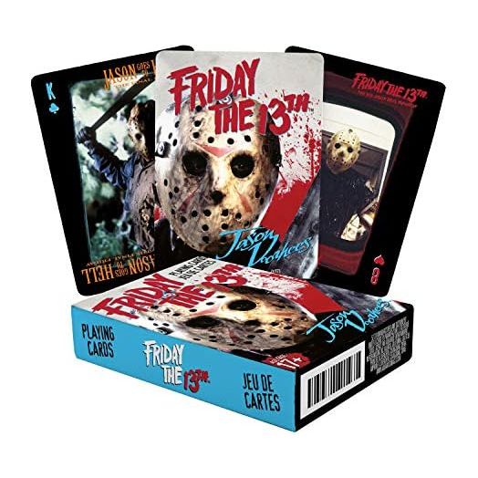 AQUARIUS Friday the 13th Playing Cards - Friday the 13th Themed Deck of Cards for Your Favorite Card Games - Officially Licensed Friday the 13th Merchandise & Collectibles