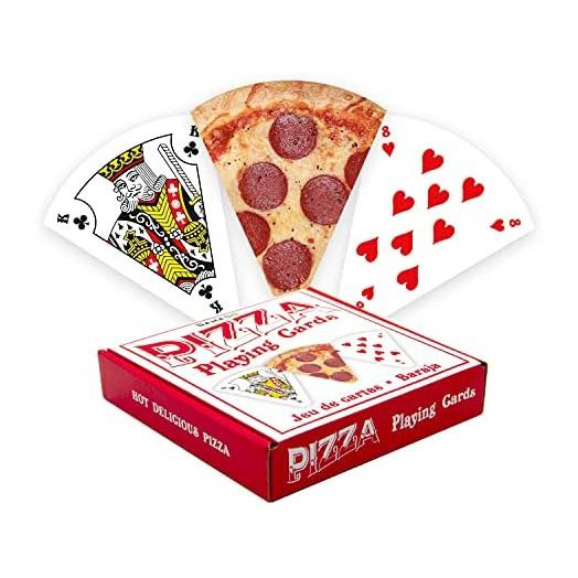 GAMAGO Pizza Playing Cards - Pizza Shaped Deck of Cards to Play Your Favorite Card Games