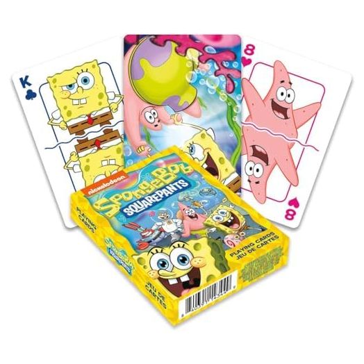 AQUARIUS SpongeBob Playing Cards - SpongeBob SquarePants Cast Deck of Cards for Your Favorite Card Games - Officially Licensed SpongeBob Merchandise & Collectibles