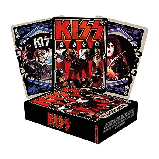 AQUARIUS KISS Playing Cards - KISS Themed Deck of Cards for Your Favorite Card Games - Officially Licensed KISS Merchandise & Collectibles - Poker Size with Linen Finish