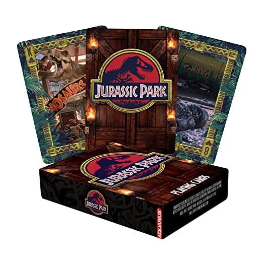 AQUARIUS Jurassic Park Playing Cards - Jurassic Park Themed Deck of Cards for Your Favorite Card Games - Officially Licensed Jurassic Park Merchandise & Collectibles, 2.5 x 3.5