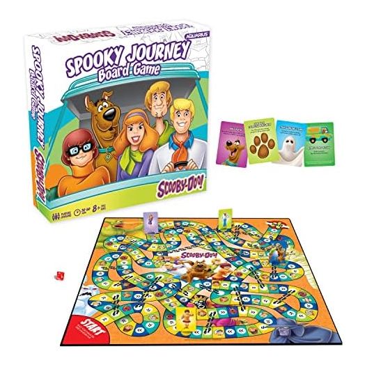 AQUARIUS Scooby-Doo Journey Board Game - Fun for Kids & Adults - Officially Licensed Scooby-Doo Merchandise & Collectibles (97018), Blue, White, Orange, for 96 months