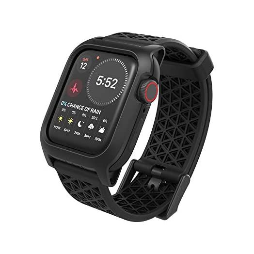 Designed for Apple Watch 40mm Series SE, Series 6/SE/4/5 Impact Case, Superior Sport Band Rugged Protective Case, Drop Proof Shock Proof Designed for Apple Watch by Catalyst , Stealth Black