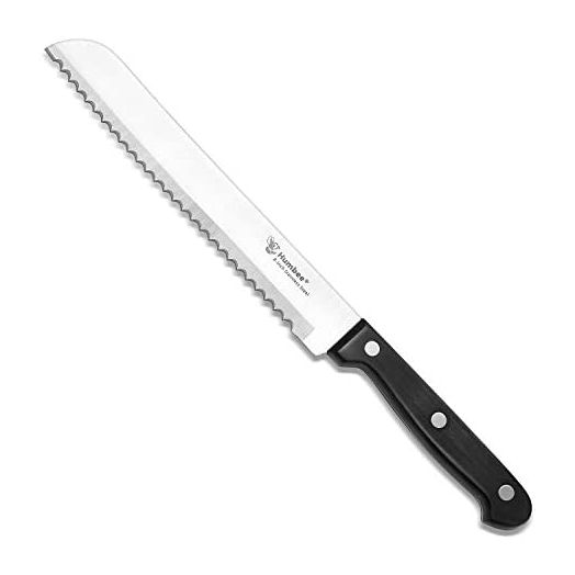 HUMBEE Chef 8 Inch, Serrated Bread Knife, Black