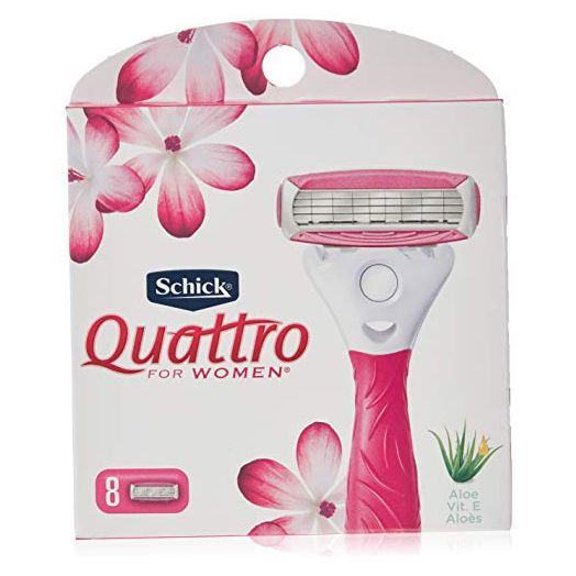Schick Quattro for Women Razor Refill Cartridges, 8 Cartridges