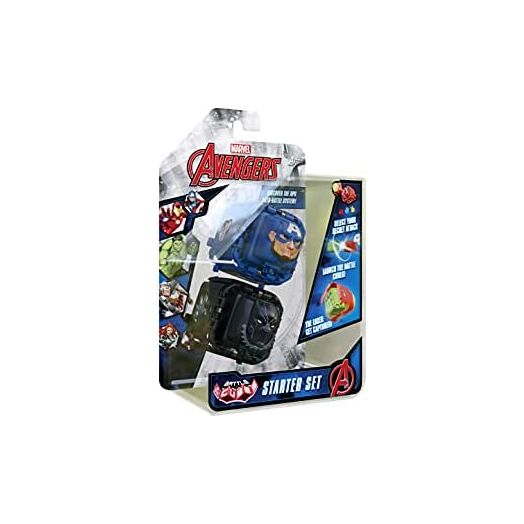 MARVEL Avengers Battle Cubes 2-Pack, Captain America VS Black Panther, Unleash Power, Launch Attack, 2 Cubes & 6 Tokens, RPS Auto-Battle System, Battle Cube APP, Collectible Pocket-Sized Game, Ages 5+