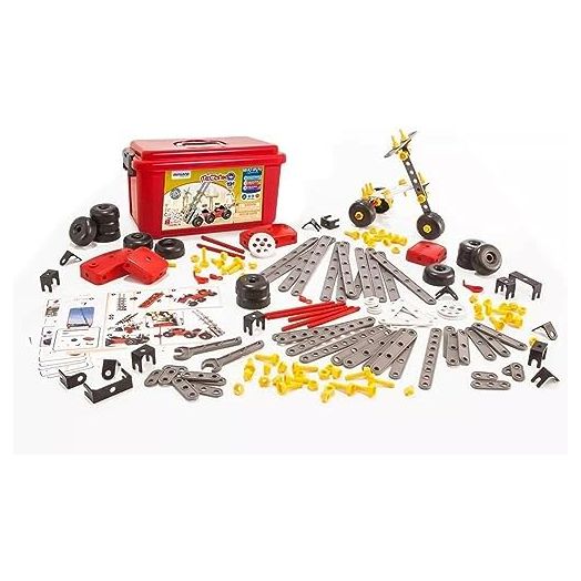 Miniland Educational - Activity Mecaniko Builder Set (191 Pieces) Red/Yellow/Charcoal Color