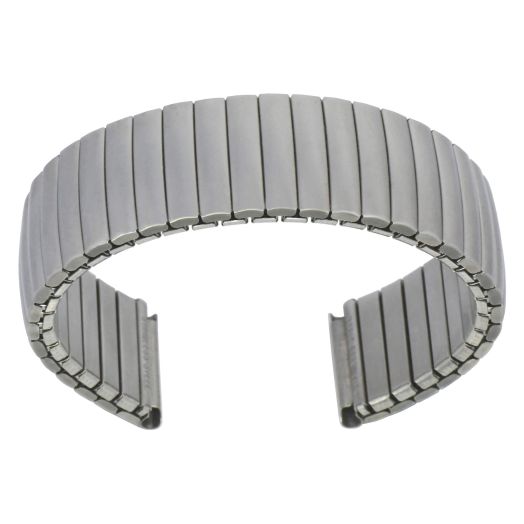 Stainless Steel Stretch Watch Band for 20mm Lugs - Radial Expansion, No Buckle, Sleek Metal Finish (1673)