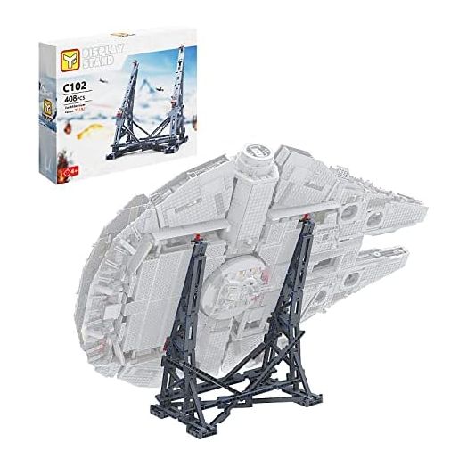 Millennium Falcon Vertical Display Bracket for Lego 75192 Starship Model, Sturdy Stand Building Kit, Best Gift and Movie Collectible for Adults(408 PCS)