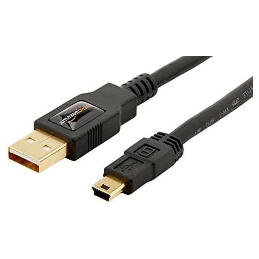 Amazon Basics USB 2.0 Cable - A-Male to Mini-B Cord, 6 Feet (1.8 Meters), 24-Pack