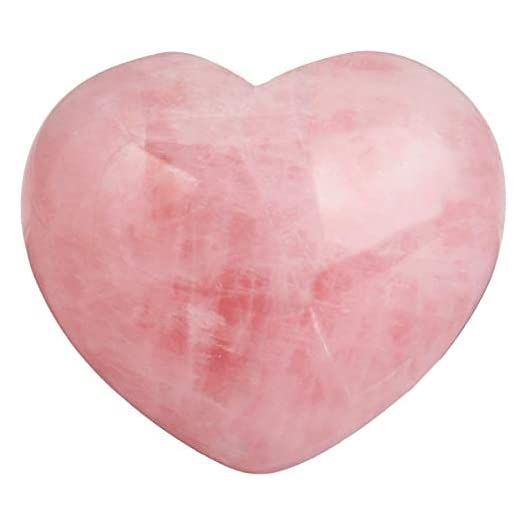 Rockcloud Healing Crystal Natural Rose Quartz Heart Love Carved Palm Worry Stone Chakra Reiki Balancing