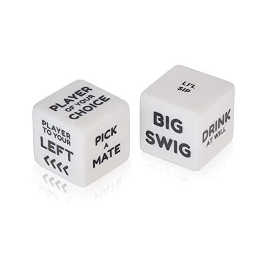 True Drinking Dice - Adult Party Games Drinking - Fun Drinking Games for Parties - Includes 2 Dice with Instructions - 2+ Players Dice Drinking Game