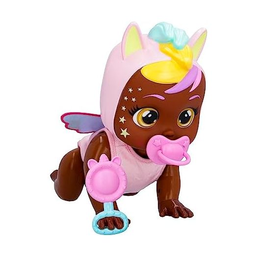 Cry Babies Crawling Miley - Crawling Baby Doll with 35 Realistic Baby Sounds, Girls & Kids Age 18M and Up, Multi
