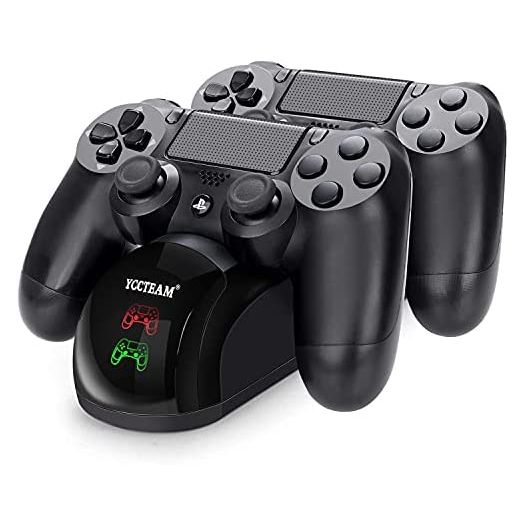 PS4 Controller Charger Dock Station, 1.8 Hrs Fast Charging PS4 Charging Station, PS4 Charging Station with LED Indicator Charging Chip, Dual USB PS4 Charger Dock for PS4/PS4 Slim/PS4 Pro Charger