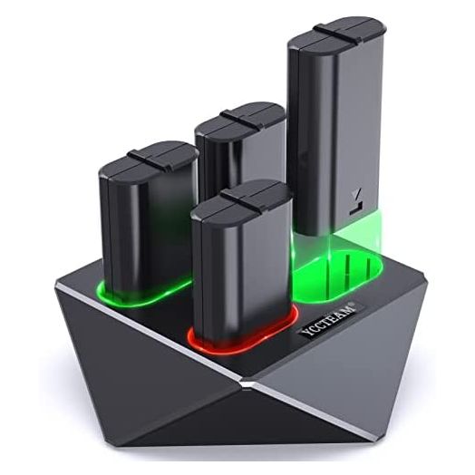 Rechargeable Battery Packs for Xbox One/Xbox Series X|S,YCCTEAM 4x1200mAh Battery Packs Charger Station for Xbox Series X|S, Xbox One S/One X/One Elite Controllers-Accessories Kit for Xbox One