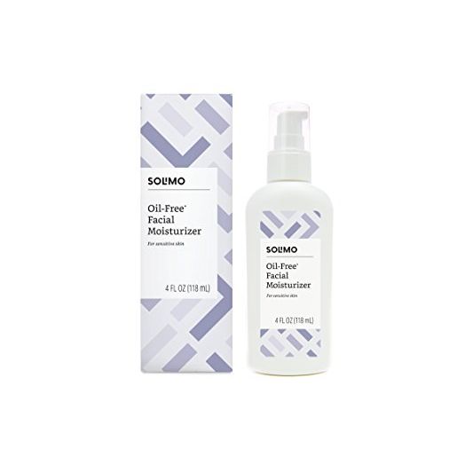 Amazon Brand - Solimo Oil-free Facial Moisturizer for Sensitive Skin, 4 Fluid Ounce, 1 pack