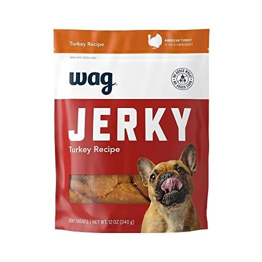 Amazon Brand - Wag Soft & Tender American Jerky Dog Treats – Turkey Recipe (12 oz)