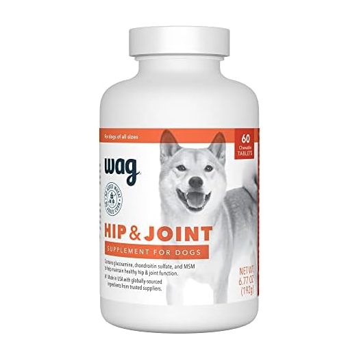 Amazon Brand - Wag Hip & Joint Chewable Tablets for Dogs, 60 Count