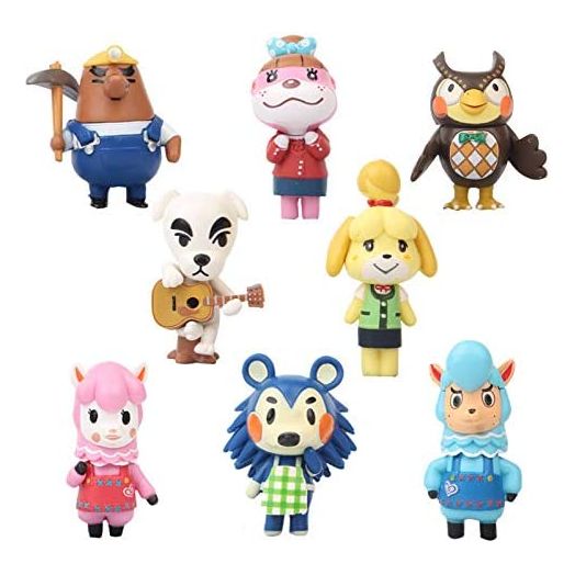 POQUAN 8 Pcs Animal Action Figures Kids Toys Cake Toppers Collection Playset