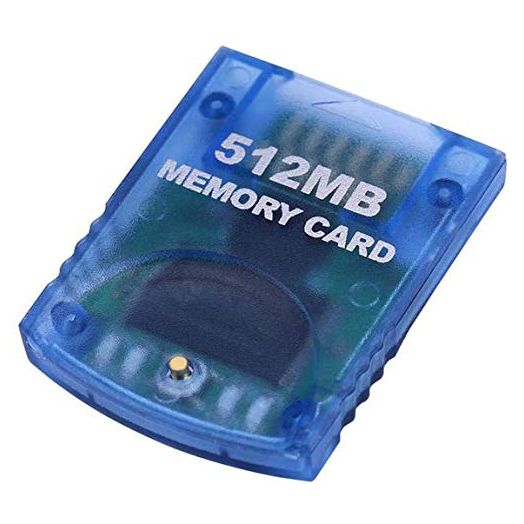 Poulep 512MB memory card for Wii Gamecube consoles,compatible with for Wii Gamecube Game Cube NGC GC (blue)