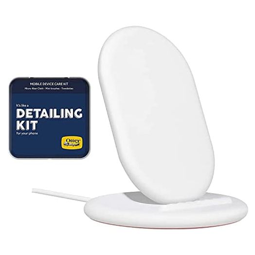 Google Pixel Stand Fast Wireless Charger - Pixel Stand for Pixel 5, Pixel 4, Pixel 4XL, Pixel 3 and Pixel 3XL w/Detail Cleaning Kit for Phone (Micro Fiber Cloth, Mini Brushes, Towelettes) - Bundle