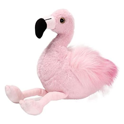 Bearington Flamingo Stuffed Animal: Pink Plush Faux-Fur, Premium Fill, Feathery Tufted Tail, Realistic Details; Perfect Birthday for Bird Fans and Kids of All Ages; 8.5 inches (Fifi)