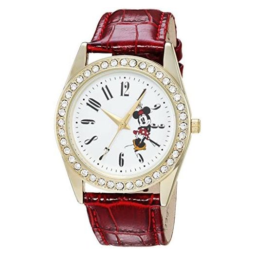 Disney Adult Round Glitz Analog Quartz Watch