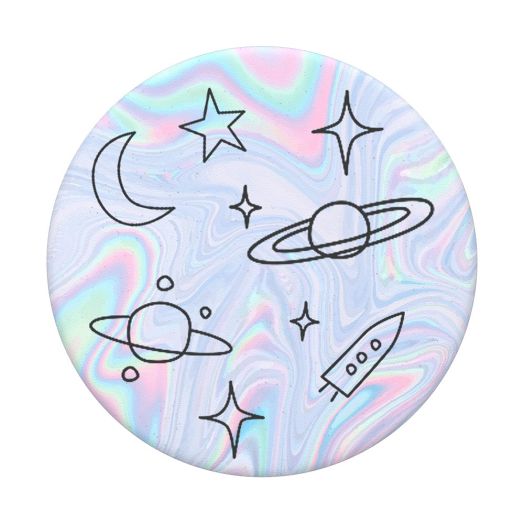 Popsockets Grip with Swappable Top for Cell Phones, PopGrip Space Doodle