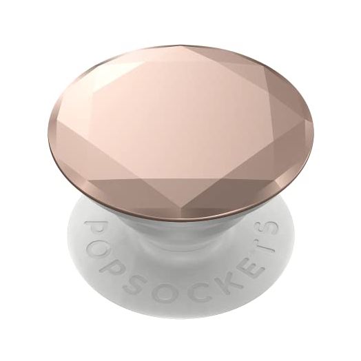 PopSockets Phone Grip with Expanding Kickstand, Metallic Diamond Rose Gold
