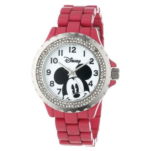 Disney Women's W000505 Mickey Mouse Enamel Sparkle Bracelet Watch