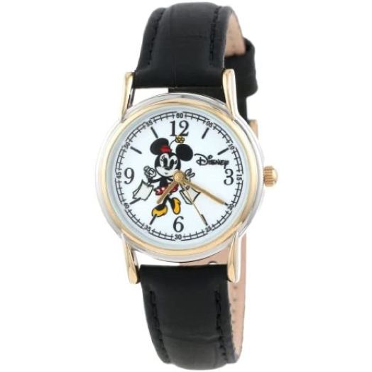 Disney Mickey Mouse Adult Classic Cardiff Analog Quartz Leather Strap Watch