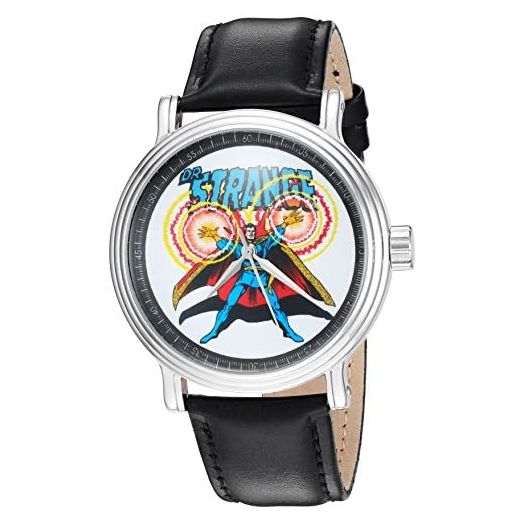 Marvel Men's 'Dr.Strange' Quartz Metal Watch, Color:Black (Model: W002855)