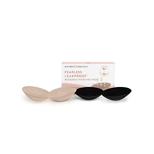 Kindred Bravely Fearless Leakproof Reusable Breast Pads | Ultra Absorbent Washable Nursing Pads 4 Pack