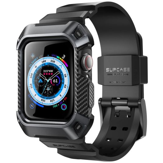 SUPCASE for Apple Watch Series 9/8/7/6/5/4/SE2/SE [41/40mm] Case with Band (Unicorn Beetle Pro), Rugged Men Cover Protective Case with Adjustable Strap Bands for iWatch 9/8/7/6/5/4/SE2/SE, Black