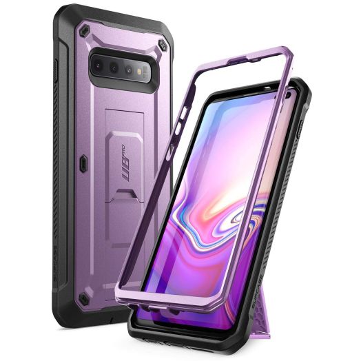 SUPCASE Unicorn Beetle Pro Series Designed for Samsung Galaxy S10 Plus Case (2019 Release) Full-Body Dual Layer Rugged with Holster & Kickstand Without Built-in Screen Protector (Purple)