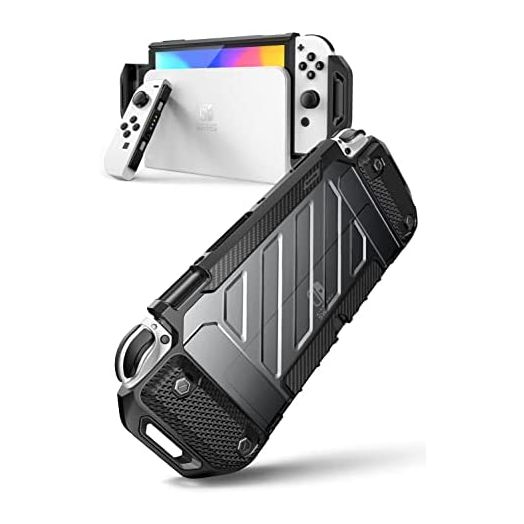 SUPCASE Unicorn Beetle Pro Series Case for Nintendo Switch OLED Model (2021), Dockable Rugged Protective Case Compatible with Nintendo Switch Console (FrostBlack)
