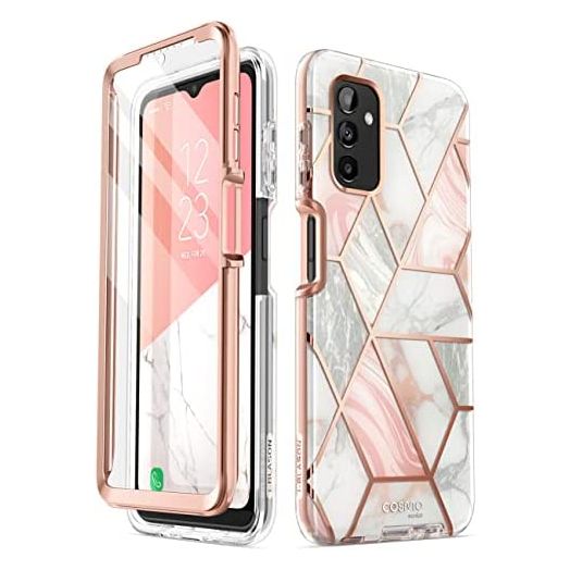 i-Blason Cosmo Case for Samsung Galaxy A13 4G/ 5G, Slim Full-Body Stylish Protective Case with Built-in Screen Protector (Marble)