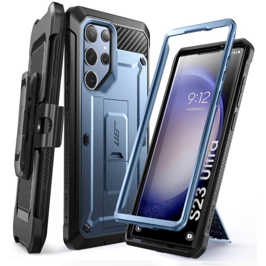 SUPCASE for Samsung Galaxy S23 Ultra Case with Stand (Unicorn Beetle Pro), [Built-in Front Frame & Belt-Clip] [Military-Grade Protection] Full-Body Rugged Phone Case for Galaxy S23 Ultra, Tilt